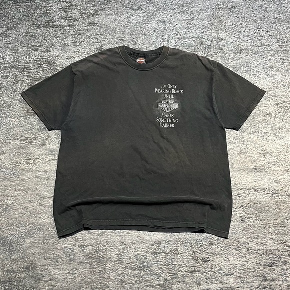 Harley-Davidson Other - Harley Davidson T Shirt Mens XL Black Faded Vintage Y2K Double Sided Graphic